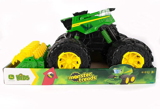 John Deere Tractor - Monster Treads Lightning Wheels Motion Activated Light  Up Truck Toy Toys Kids Ages 3 Years and Up,Green
