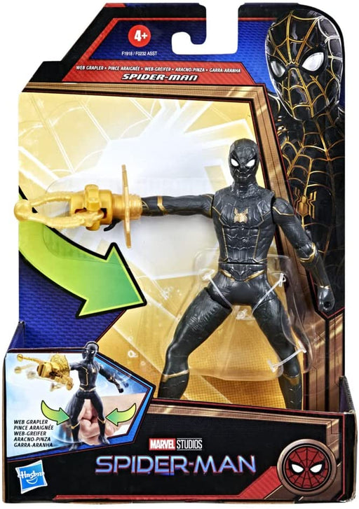 Spiderman 3 -Black + Gold suit -6 inch Deluxe Web Grappler Figure —  REACTIVE Toys
