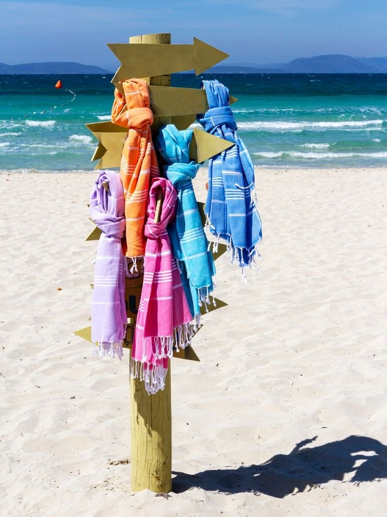 Bulk Turkish Beach Towels Sultan White Pack of 10