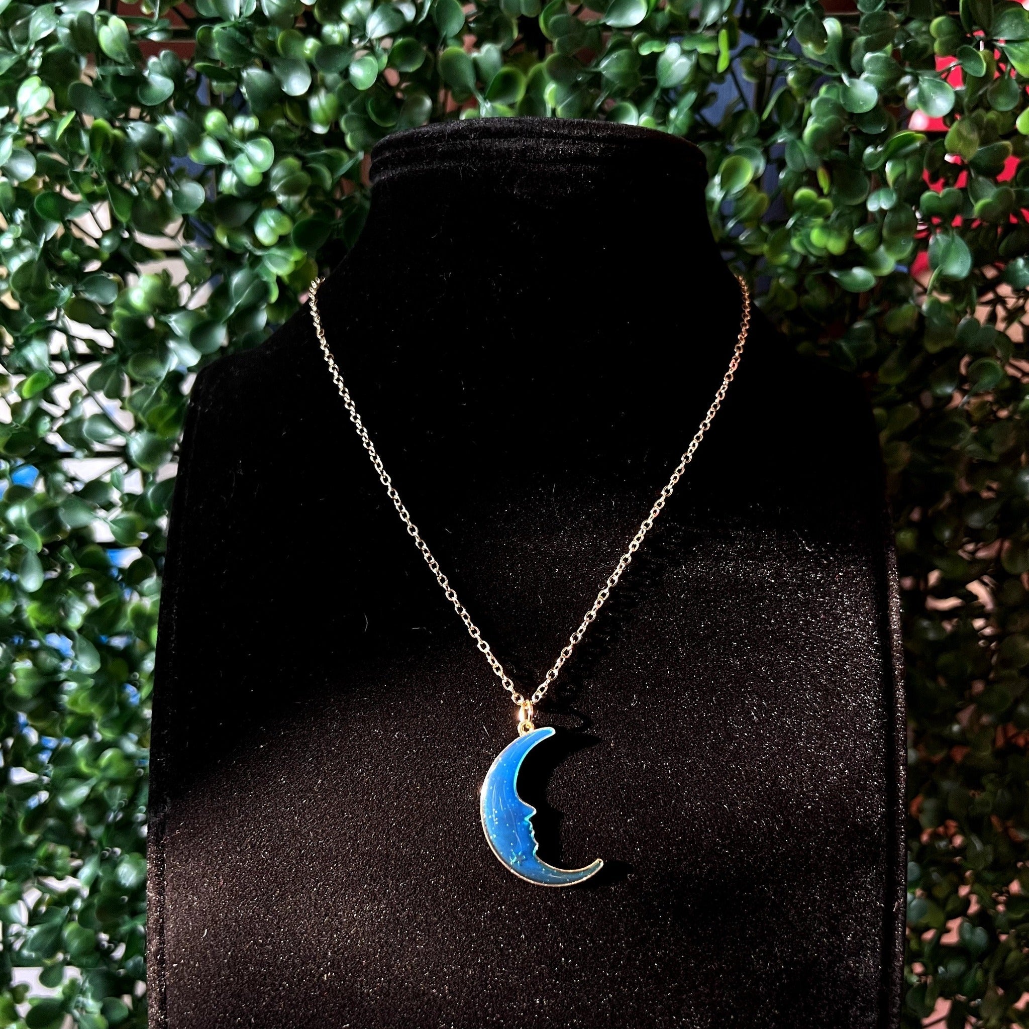 Blue Moon Recycled Glass pendant. Fused Glass Necklace. – Recycled Glass  Jewelry