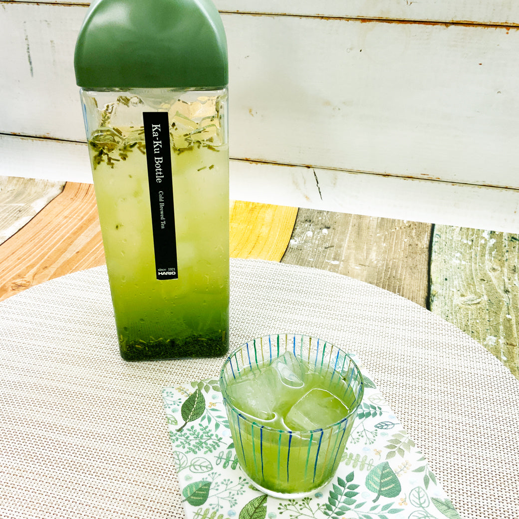 【静岡森産】 水出し緑茶「はまかぜ」160g詰＆フィルターインカーク ボトルセット