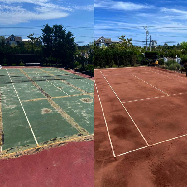 before and after caliclay tennis court