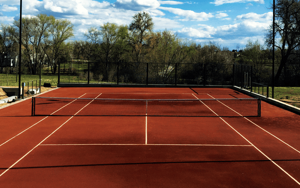 red clay tennis courts