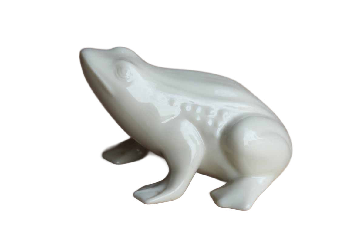 Porcelain Frog Figurine