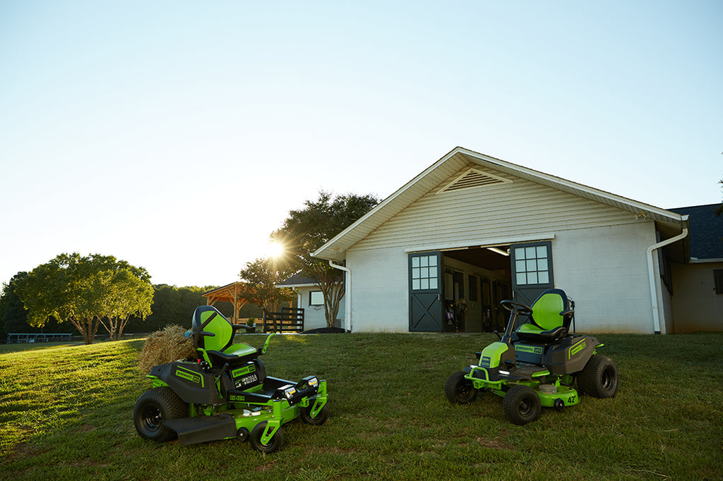 Greenworks offers 1st battery powered ZTR & Stand-On Mowers