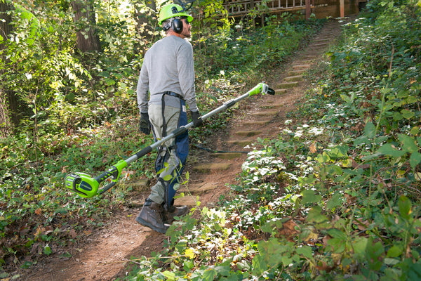 Greenworks 40V pole saw and hedge trimmer