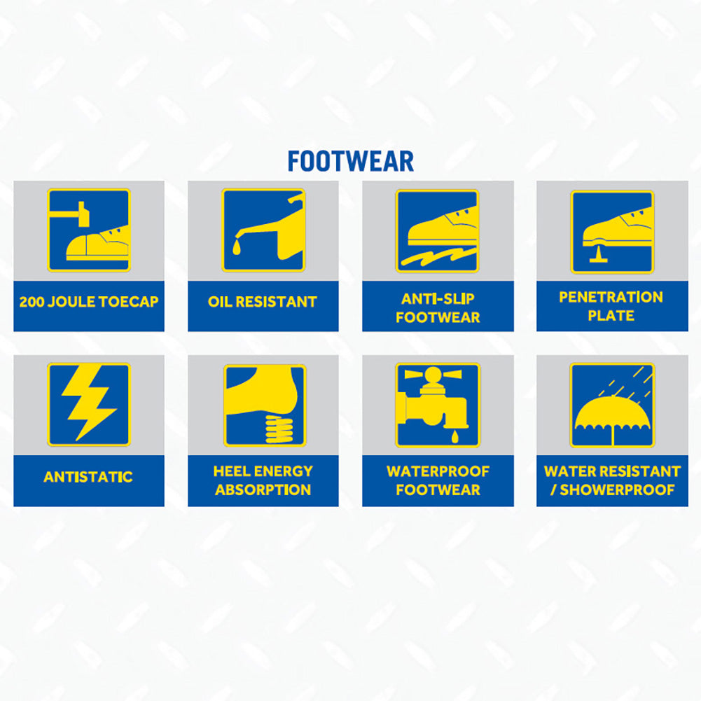 Goodyear Workwear Safetywear Footweat Technical Symbols