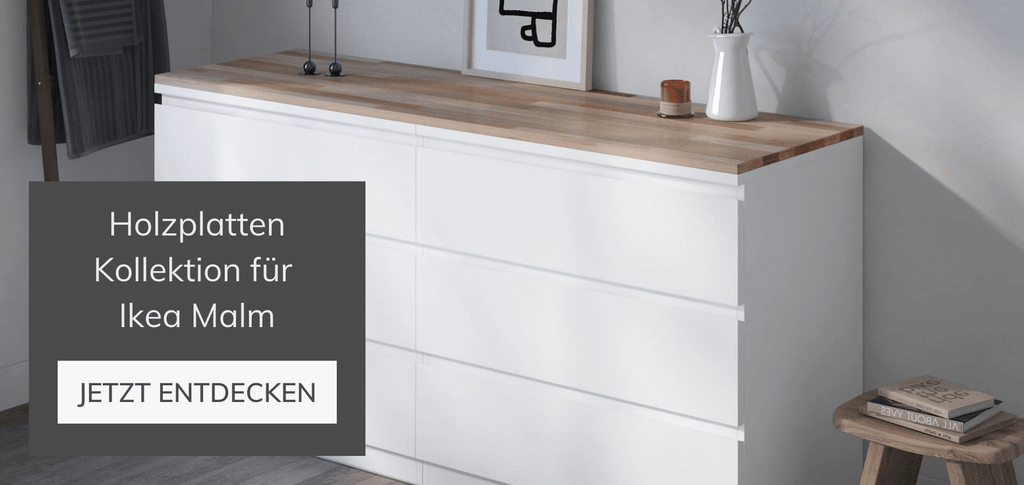 Ikea Malm Holzplatte für Malm Kommode 6 Schubladen