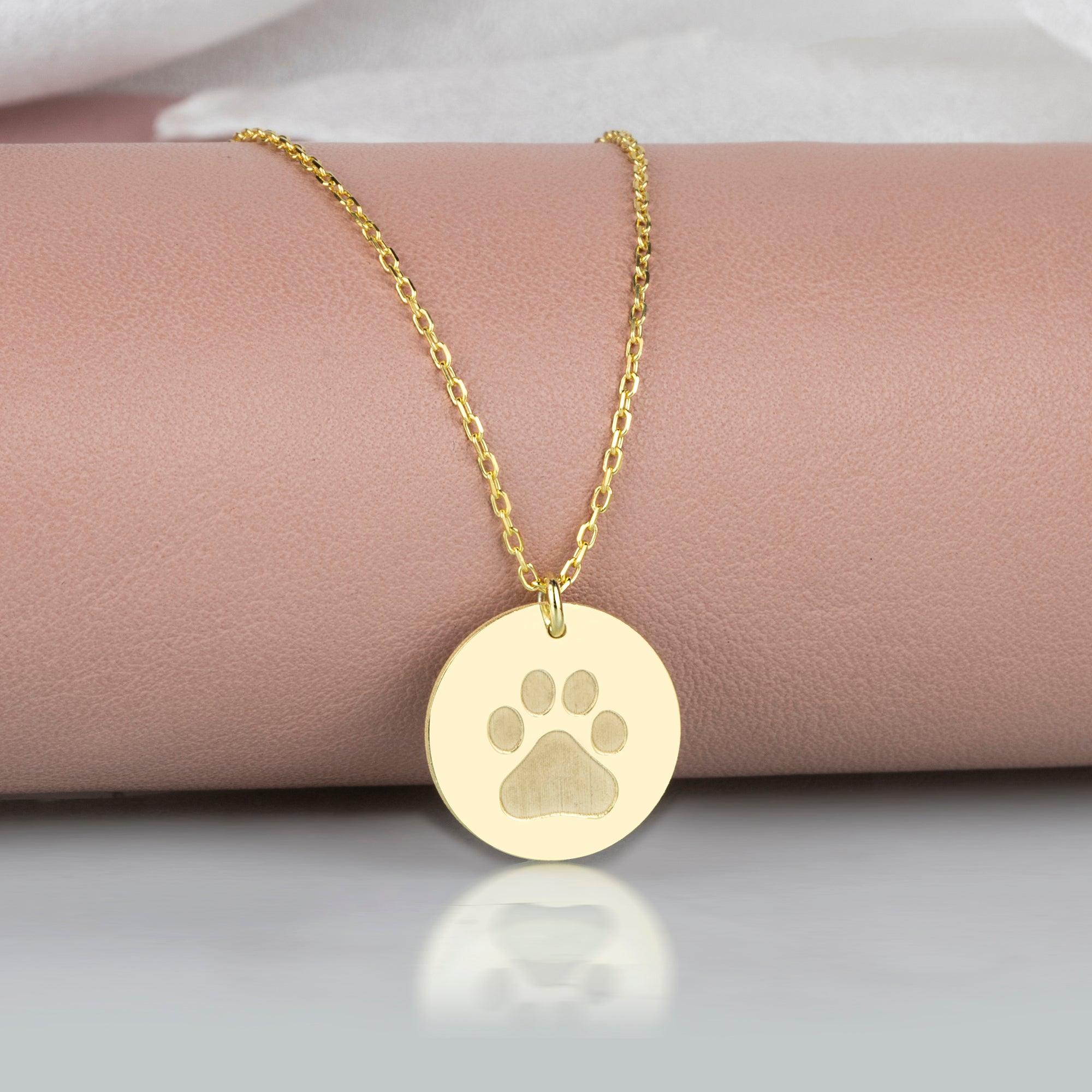 dog paw photo necklace