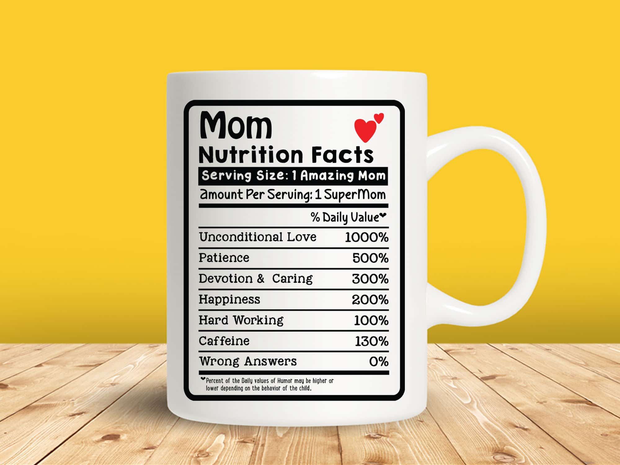 Mom Nutrition Facts - Personalized Mug - Mother's Day, Loving Gift