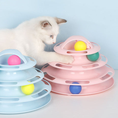 pet cat toys 3 level towers