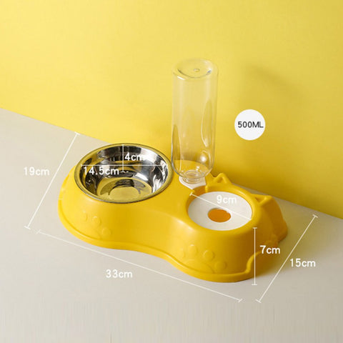 Pet Bowls w/ Auto Water Dispenser - 2 in 1 | GROOMY