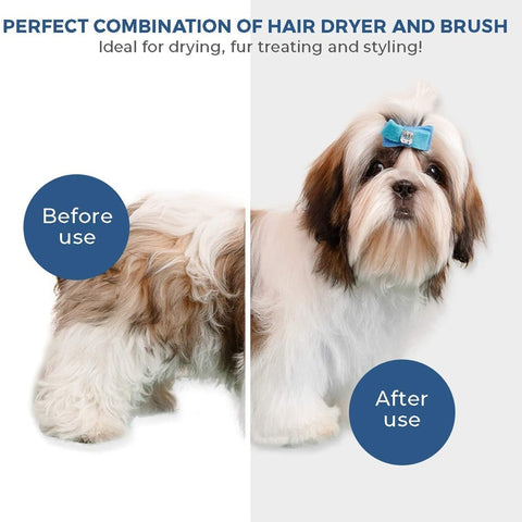 Pet Hair Dryer & Brush Comb - Quiet Hair Dryer | GROOMY