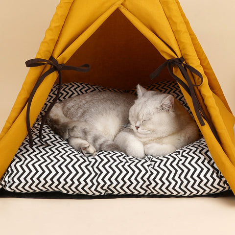 Lit tipi pour chat - Tente d'intérieur pour animaux de compagnie