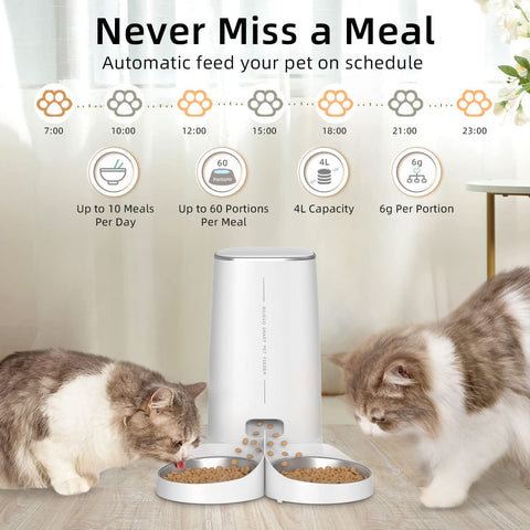 Automatic Pet Feeder - 4L Capacity | GROOMY