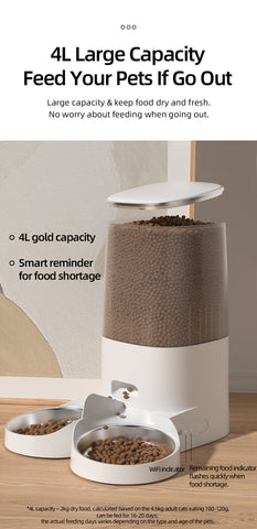 Automatic Pet Feeder - 4L Capacity | GROOMY