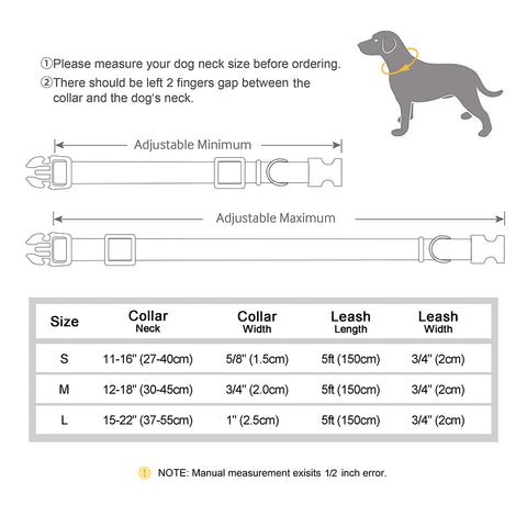 Custom Dog Collar Leash Set- Groomy