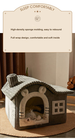 Indoor Dog House Style F - Foldable & Washable | GROOMY