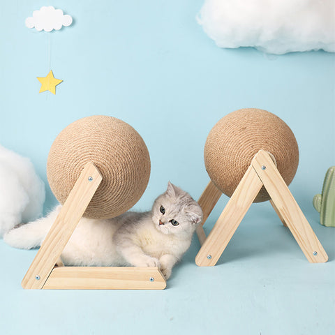 Cat Scratcher - Ball w/ Wood Frame | GROOMY