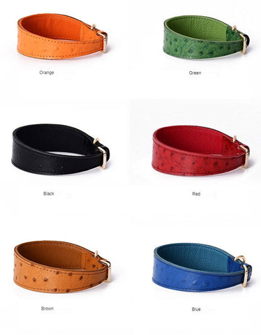 Leather Dog Collar - Solid Color - Groomy