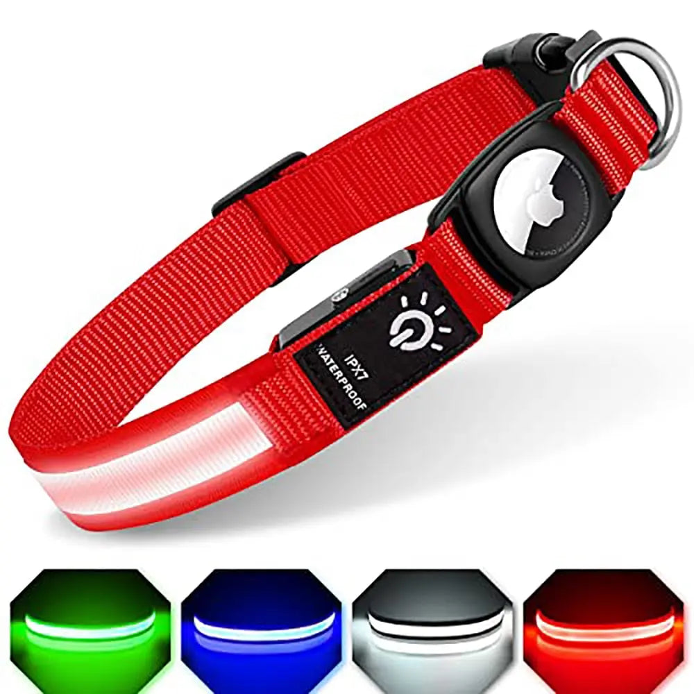 S30-39cm - Rouge - Collier Led Airtag pour chien Apple, traceur GPS,  lumière étanche, rechargeable par USB, n - Cdiscount