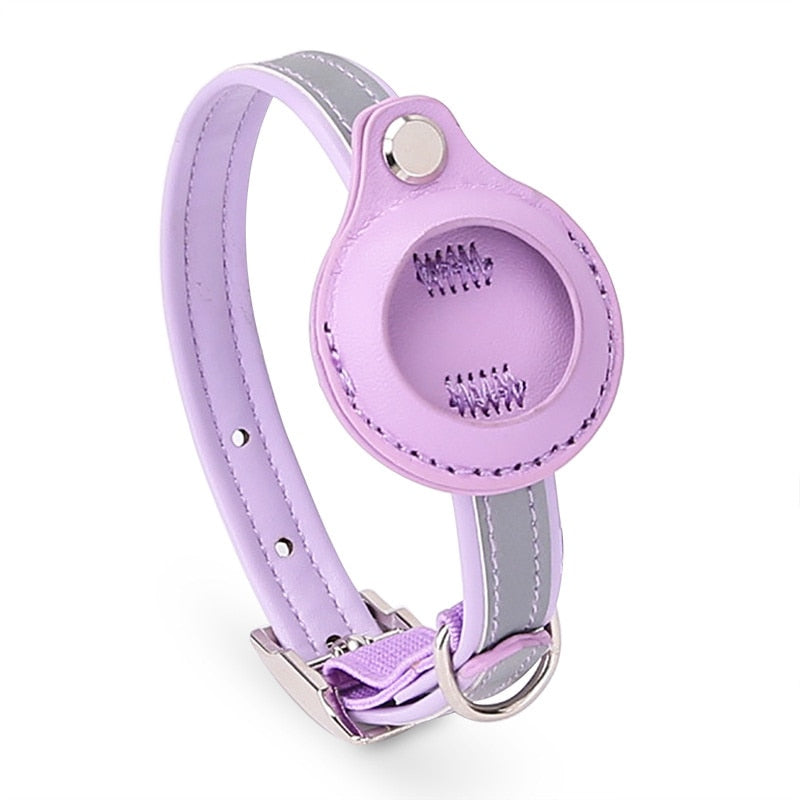 AirTag Cat Leather Collar-image-3