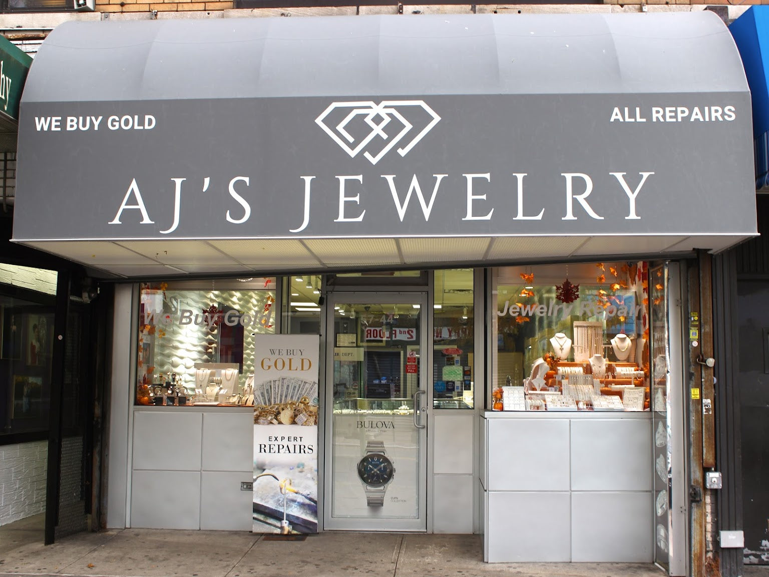 Storefront of AJ's Jewelry