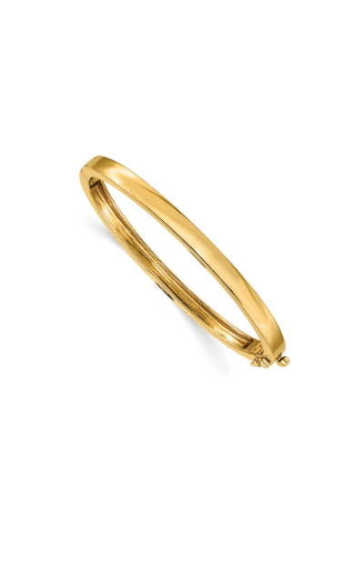 Gold bracelet on a white background