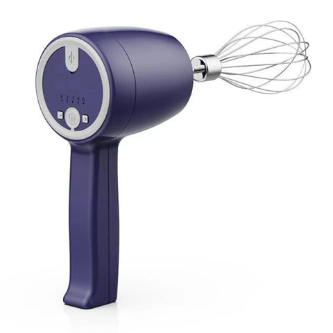 Lightweight Electric Hand Mixer Handheld Egg Beater in Grey&White