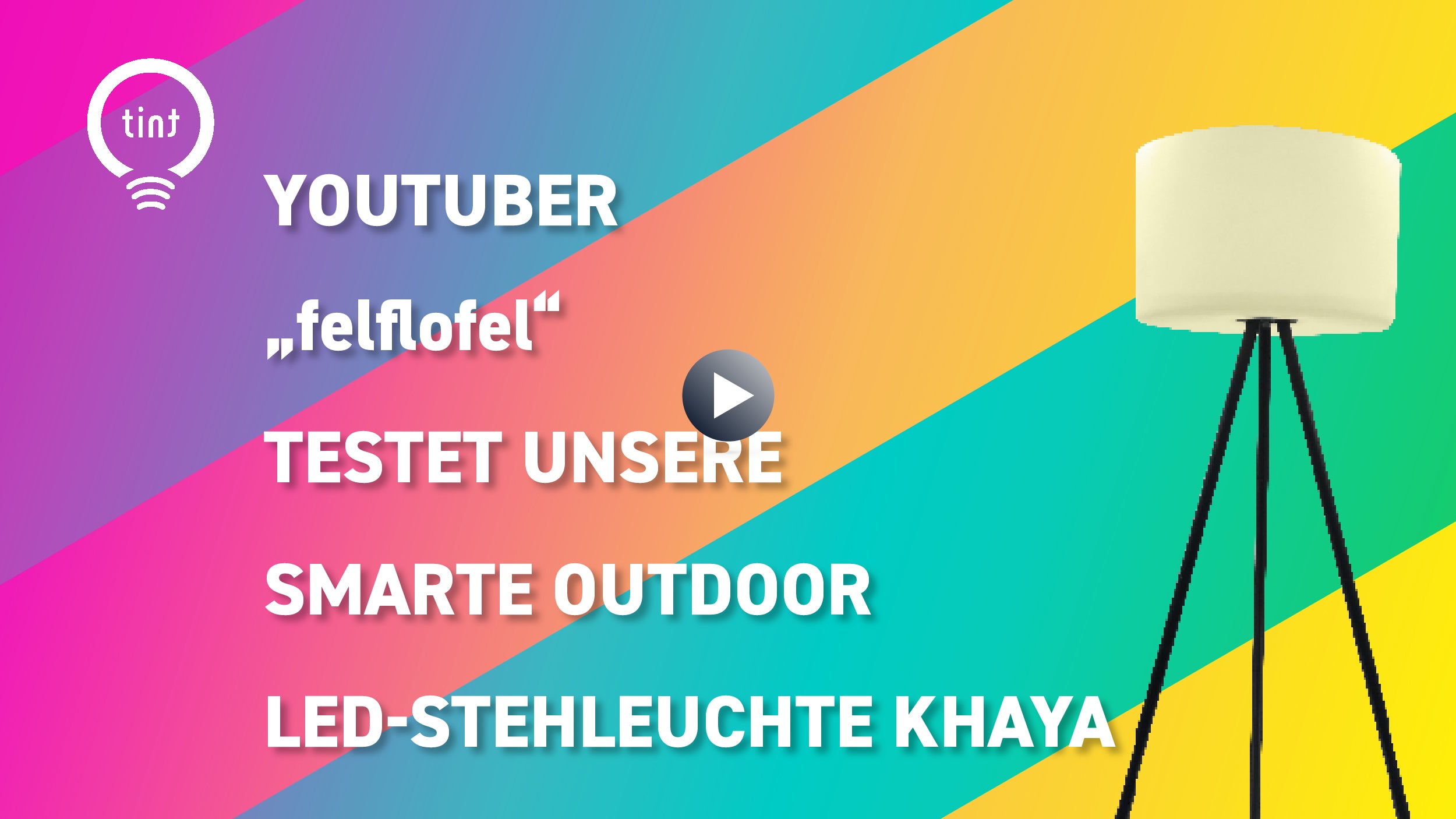 Video: tint. Smartes Licht felflofel Test Outdoor LED-Stehleuchte Khaya