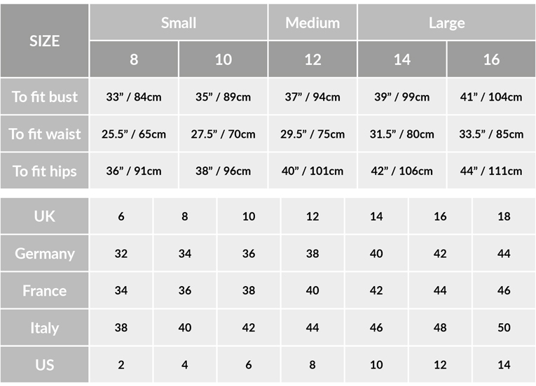 People Tree Size Guide