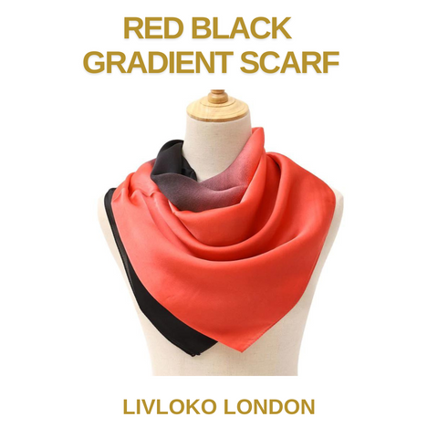 Red Black Gradient Scarf