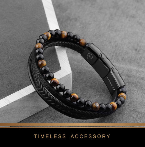 Tiger-eye bracelet for men