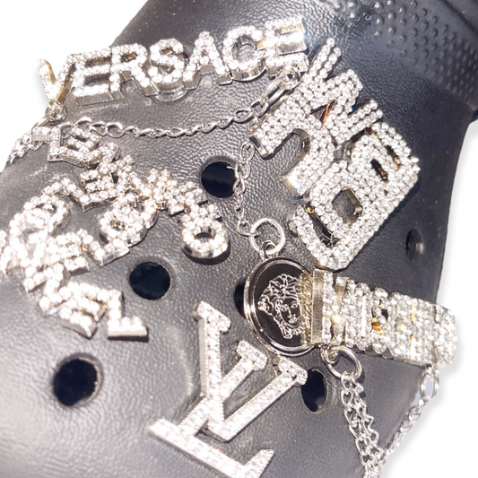 Silver Versace Luxury Inspired Bling Croc Charms – KeKaLicious