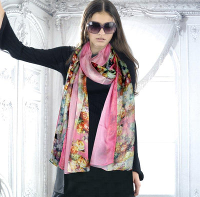 LADIES SILK SCARF 70X180 CM