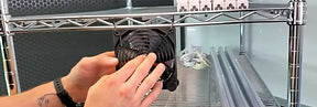 Attaching AC Infinity Fan To our Microgreens Grow Rack