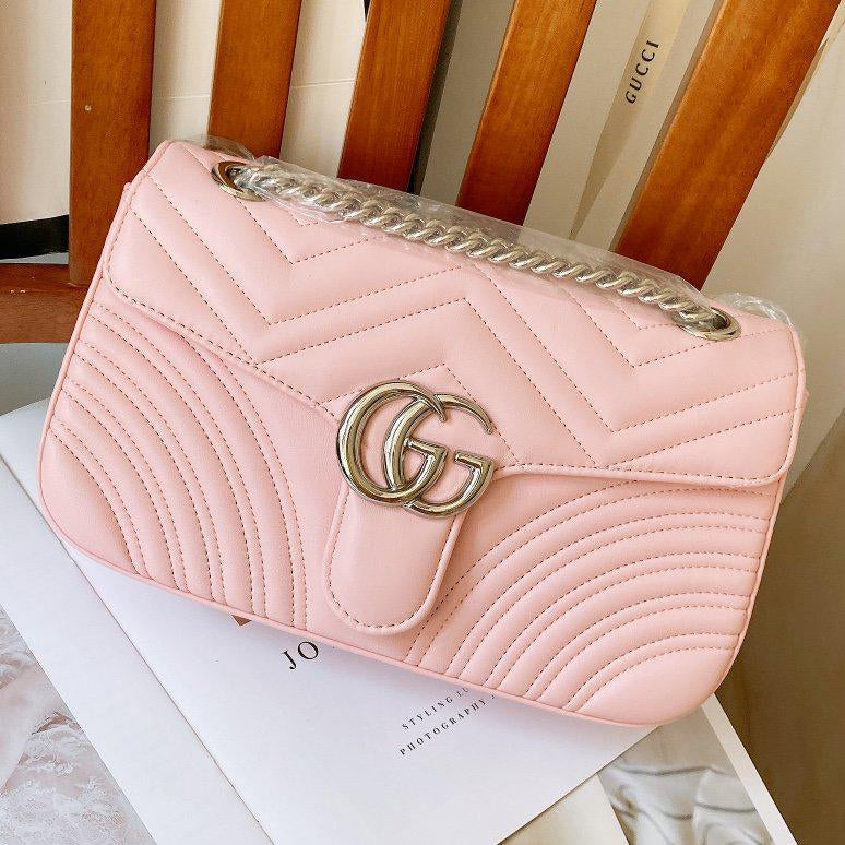 G GG Marmont macaron series Marmon bag Rainbow Color Blue