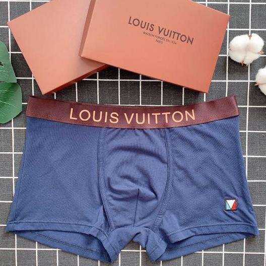 Louis Vuitton LV Briefs Shorts Underpants Male Cotton Underwear White-1