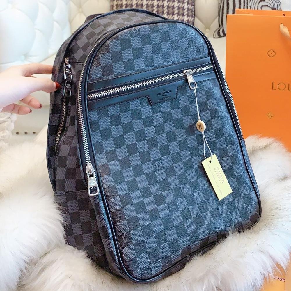 LV Louis Vuitton Women Fashion Daypack School Bag Leather Backpack