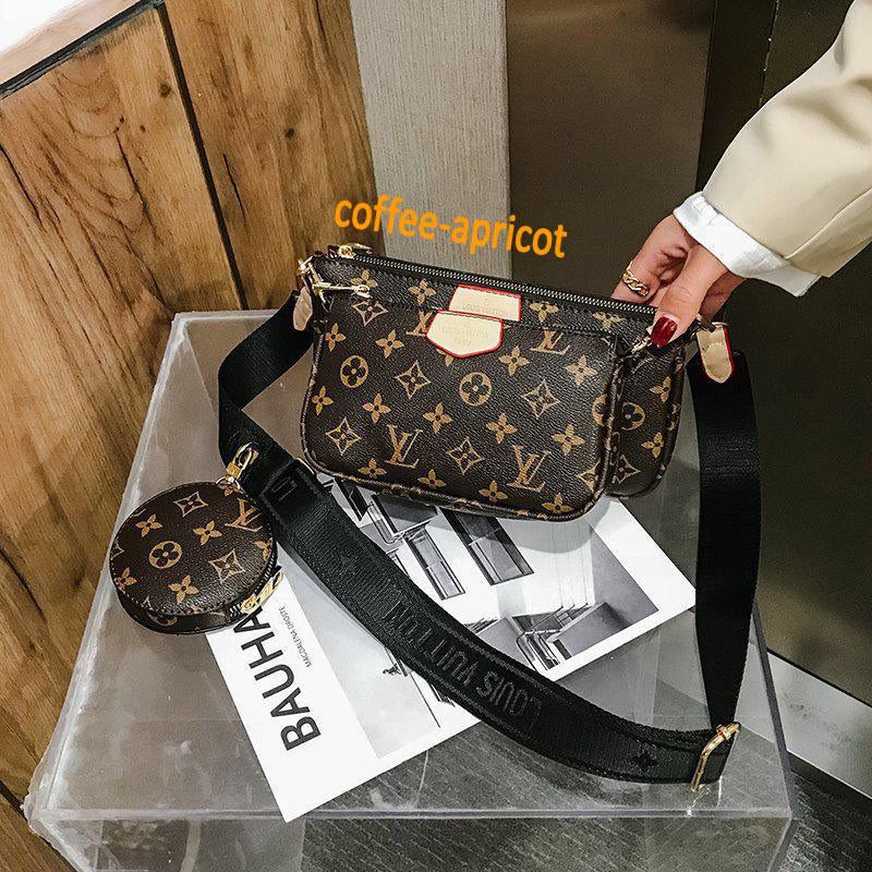 Louis Vuitton LV Classic Three-piece Suit Waist Bag Chain Bag Coin Purse Fashion Ladies One Shoulder