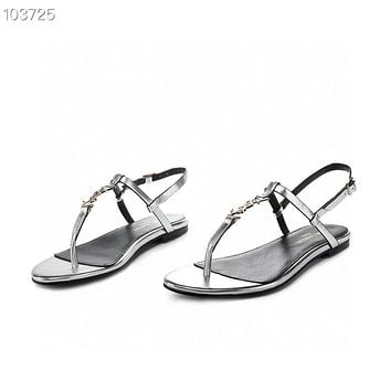 Saint Laurent YSL Opyum Sandals Flat shoes 081455-1