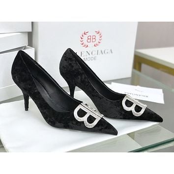 Balenciaga Women Casual Shoes Boots fashionable casual leather Women Heels Sandal Shoes-31