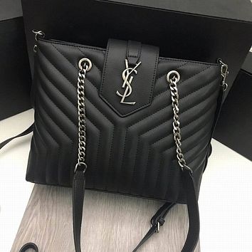 YSL Women Leather Shoulder Bags Satchel Tote Bag Handbag Shoppin
