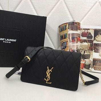 ysl women leather shoulder bag shopping satchel ysl tote bag han