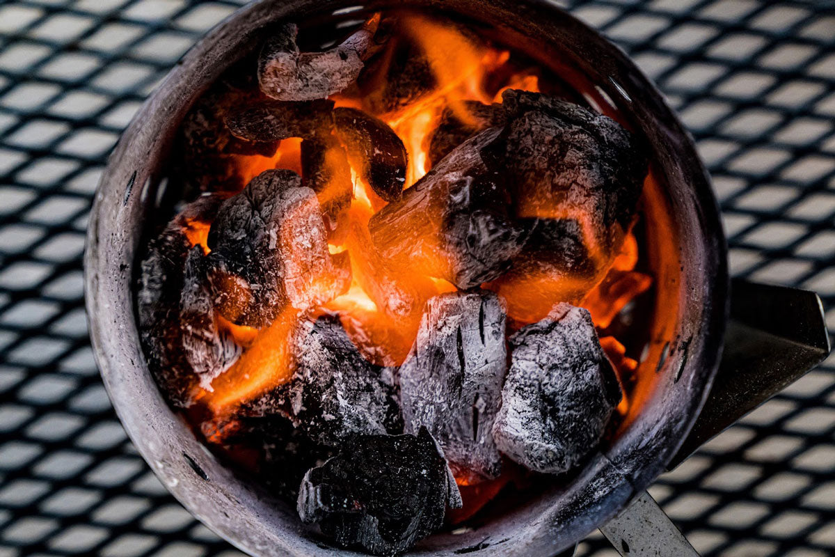 Coals and Wood for Smoking Meat