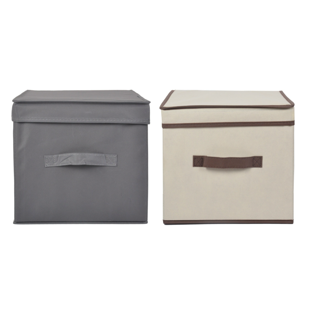 16" x 16" x 10" Large Non Woven Storage Box with Lid