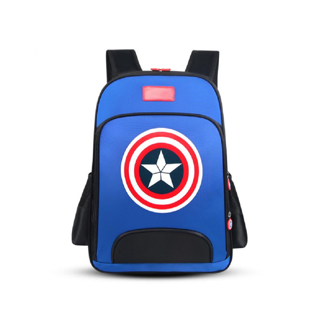 Elementary School Bag Captain America Children%27s Backpack Boys Backpack, Blue / L