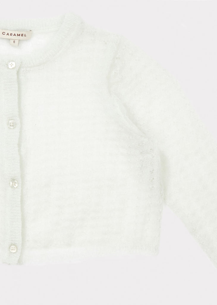 CARAMEL Calado Baby Cardigan - Mint