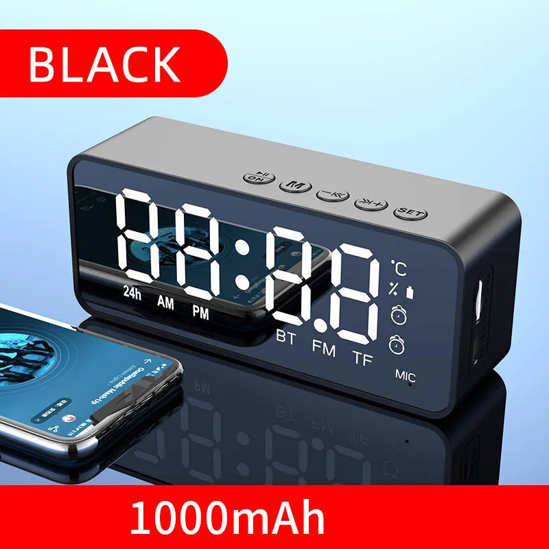 Mini portable alarm clock Bluetooth speaker
