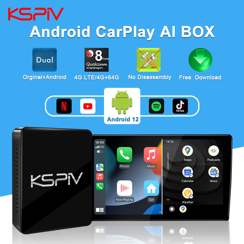 Android Auto Wireless Carplay AI Box ,4+64G,8Core,Only Fit for